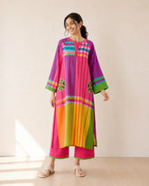 Checkmate Multicolour Cotton Kurti Set for Women