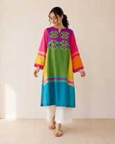 Chakra Multicolour Cotton Kurti Set for Women