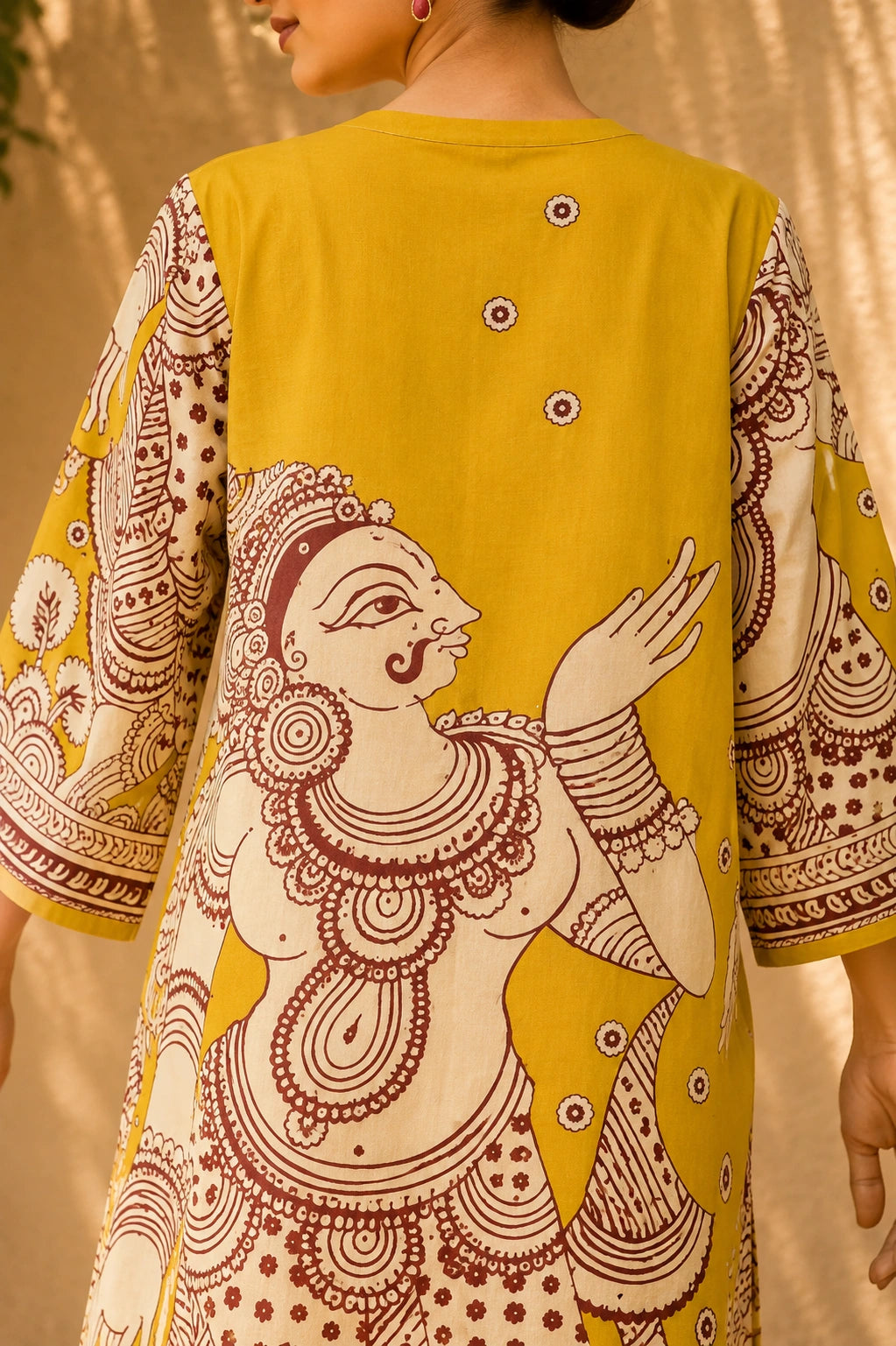 Taal Premium Cotton Kurta Set with Pants – Mustard Yellow Artistic Ethnic Wear