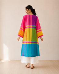Chakra Multicolour Cotton Kurti Set for Women