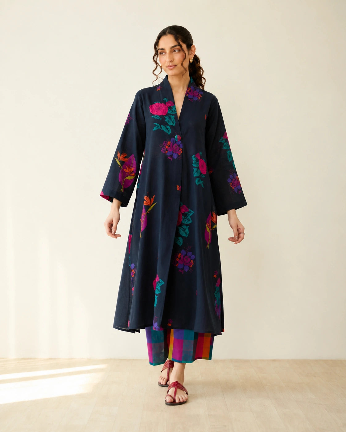 Potpourri Black Premium Cotton Kurti Set for Women