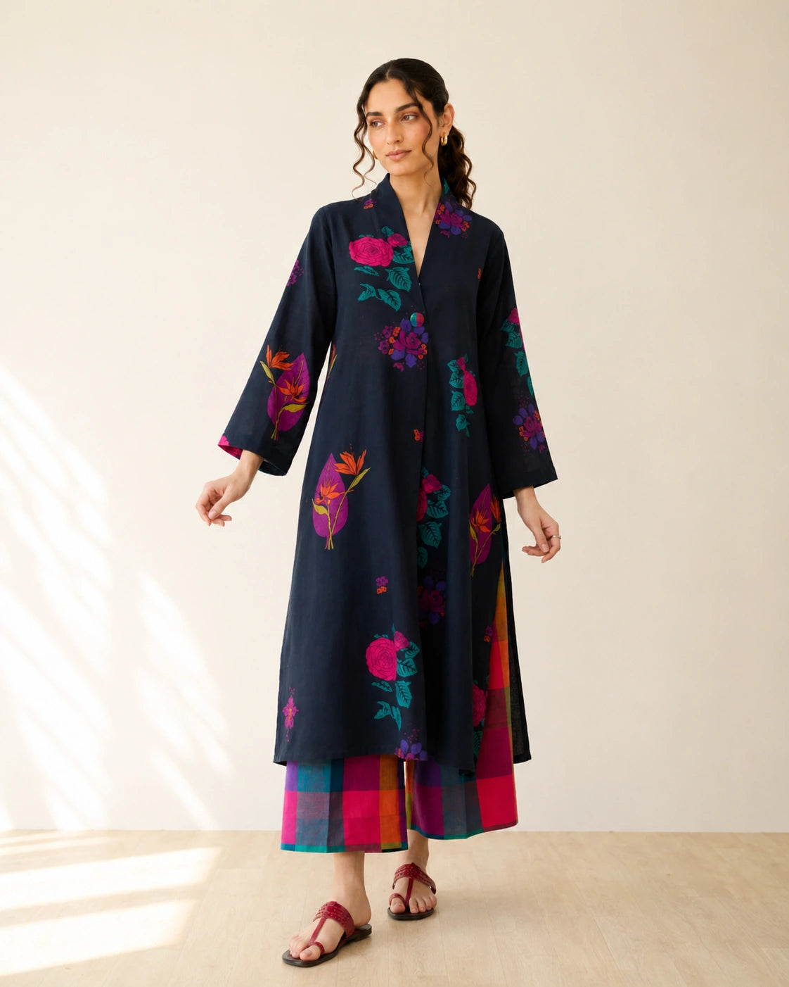 Potpourri Black Premium Cotton Kurti Set for Women