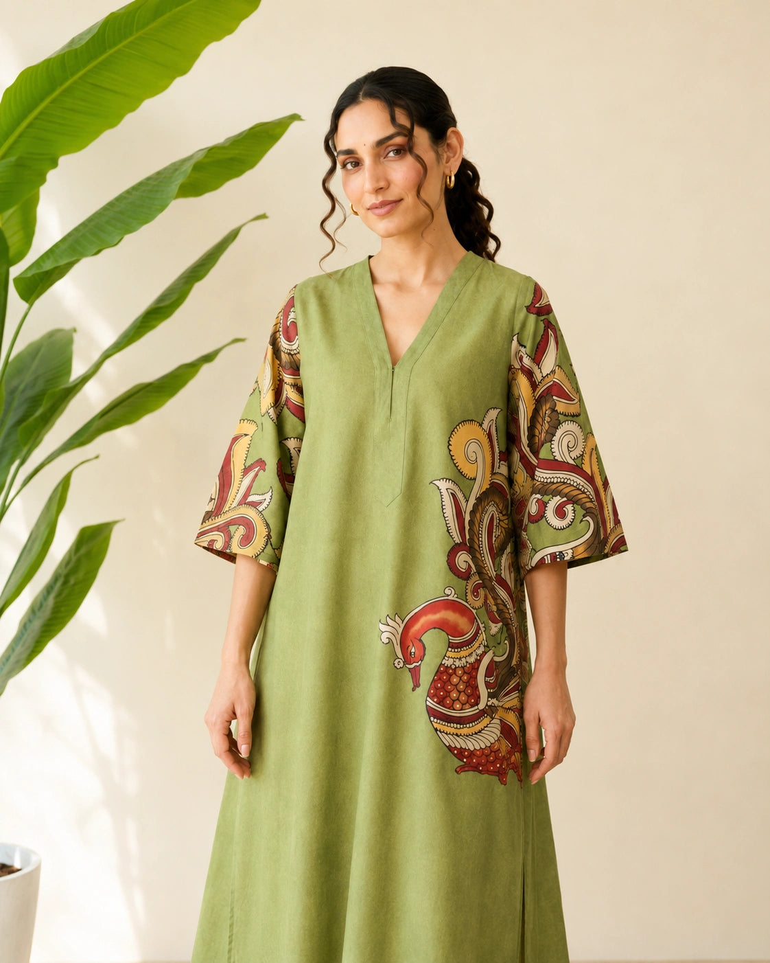 Morni Sage Green Cotton Kurti Set for Women