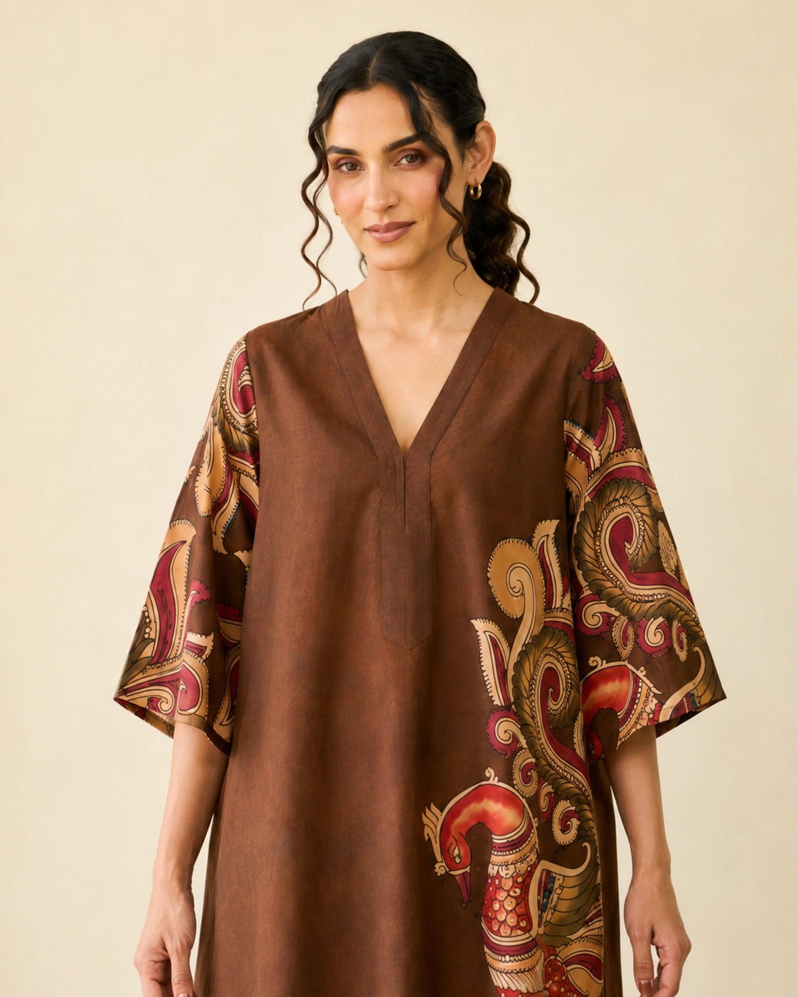 Morni Brown Soft Cotton Kurti Set for Women