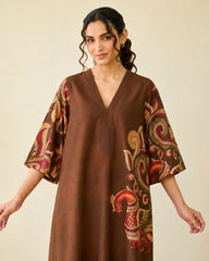 Morni Brown Soft Cotton Kurti Set for Women