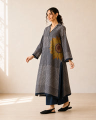 Sunday Charcoal Soft Cotton Kurta for Women