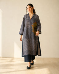 Sunday Charcoal Soft Cotton Kurta for Women