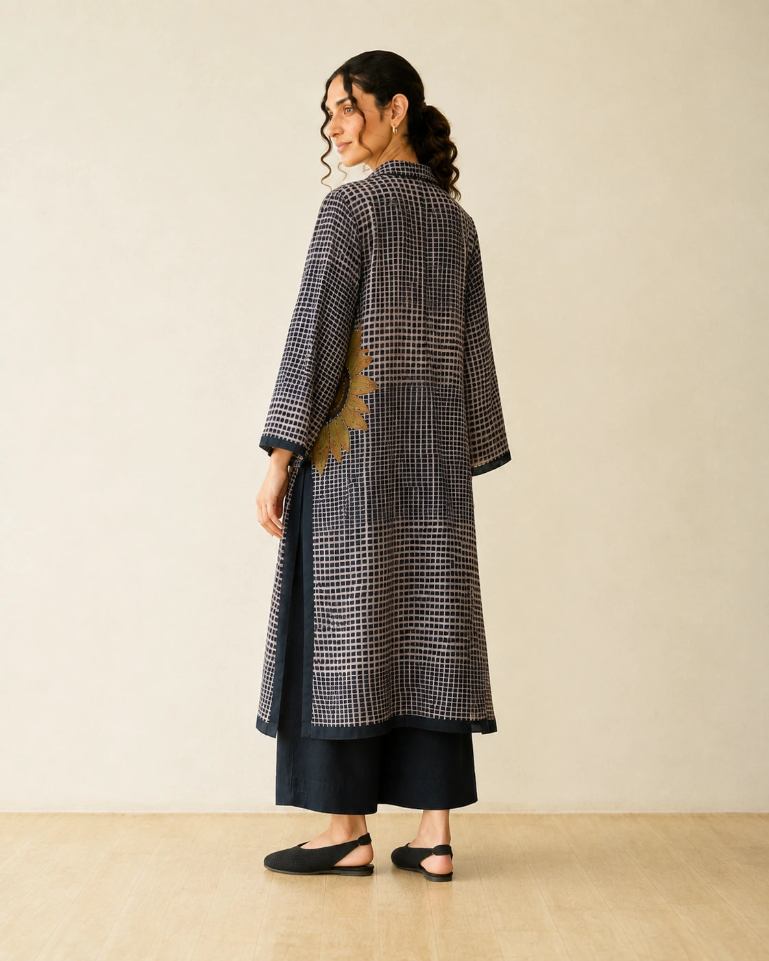 Sunday Charcoal Soft Cotton Kurta for Women