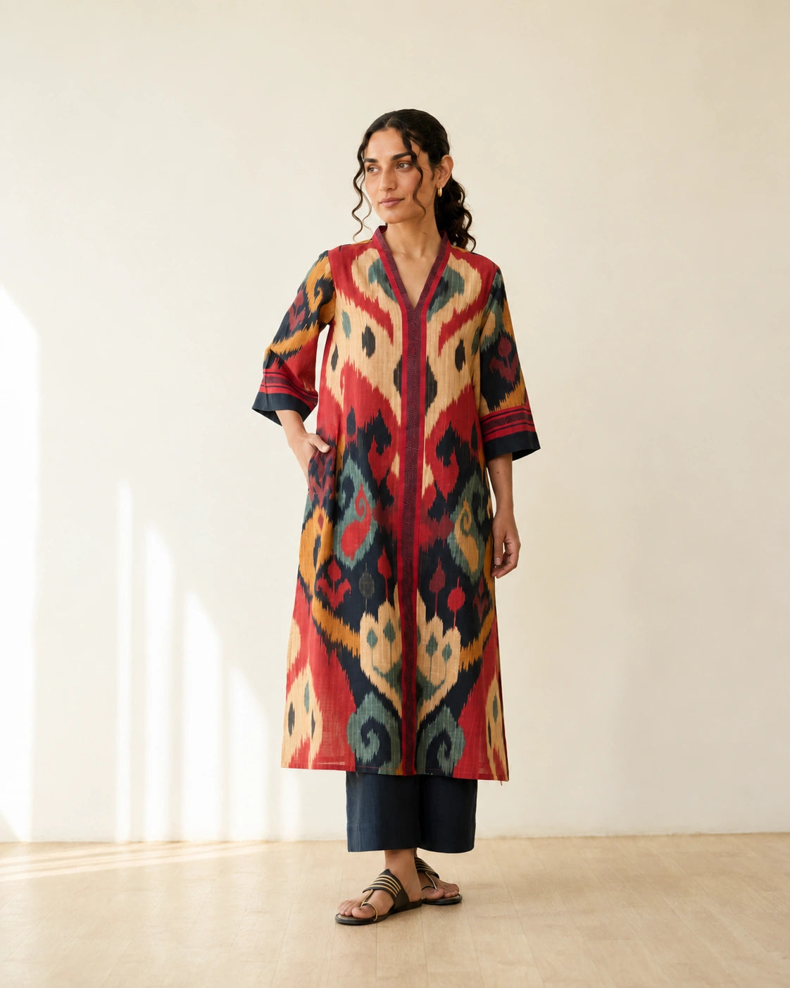 Maheeka Black Soft Cotton Kurta for Women