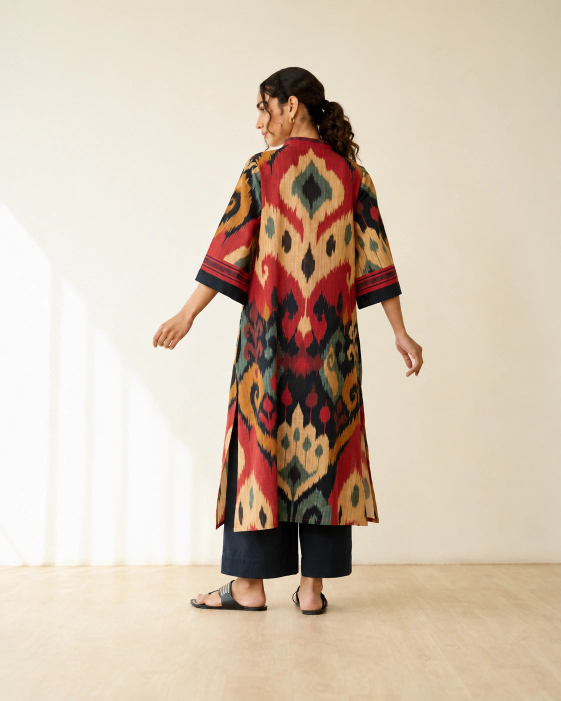 Maheeka Black Soft Cotton Kurta for Women