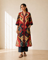 Maheeka Black Soft Cotton Kurta for Women