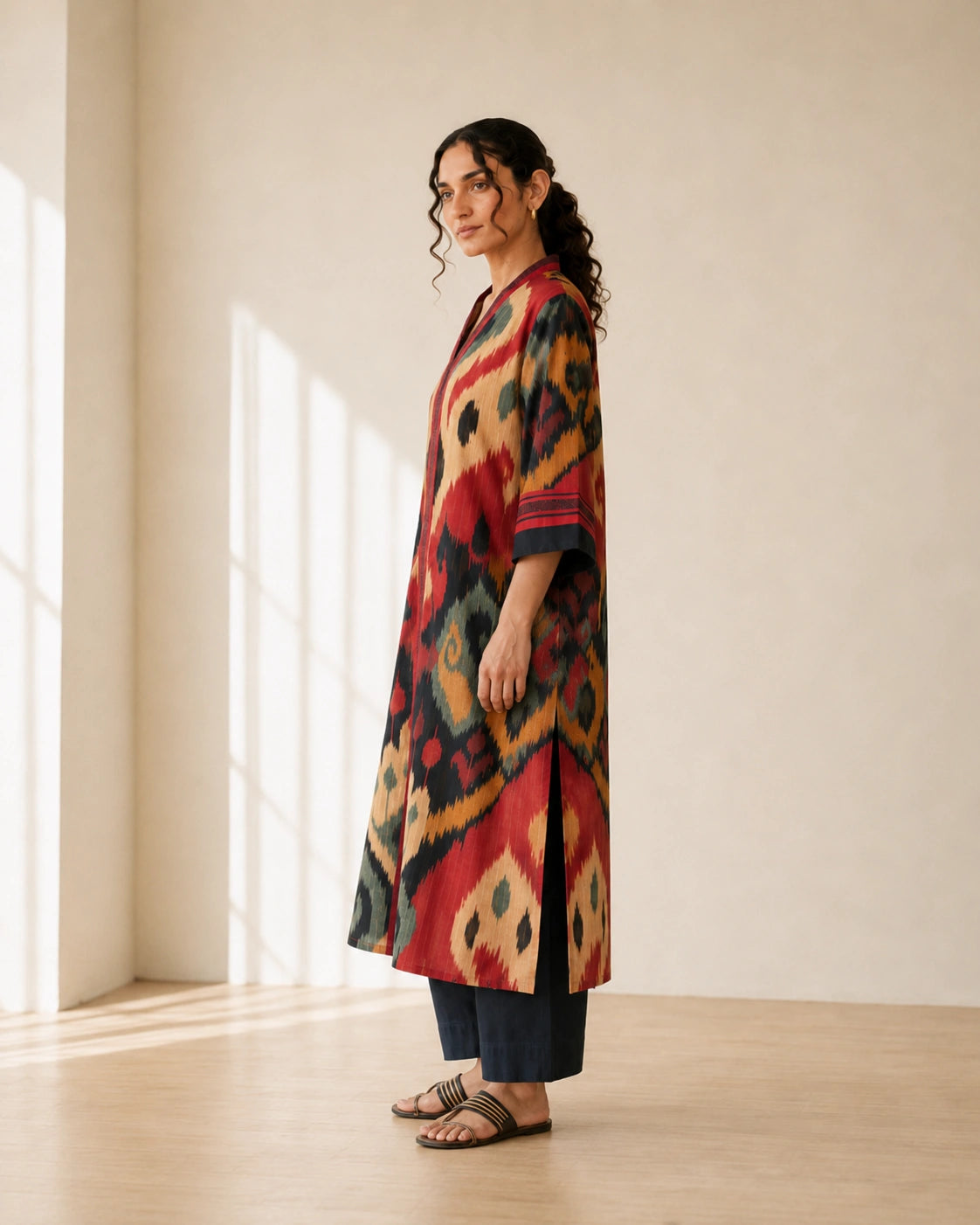 Maheeka Black Soft Cotton Kurta for Women